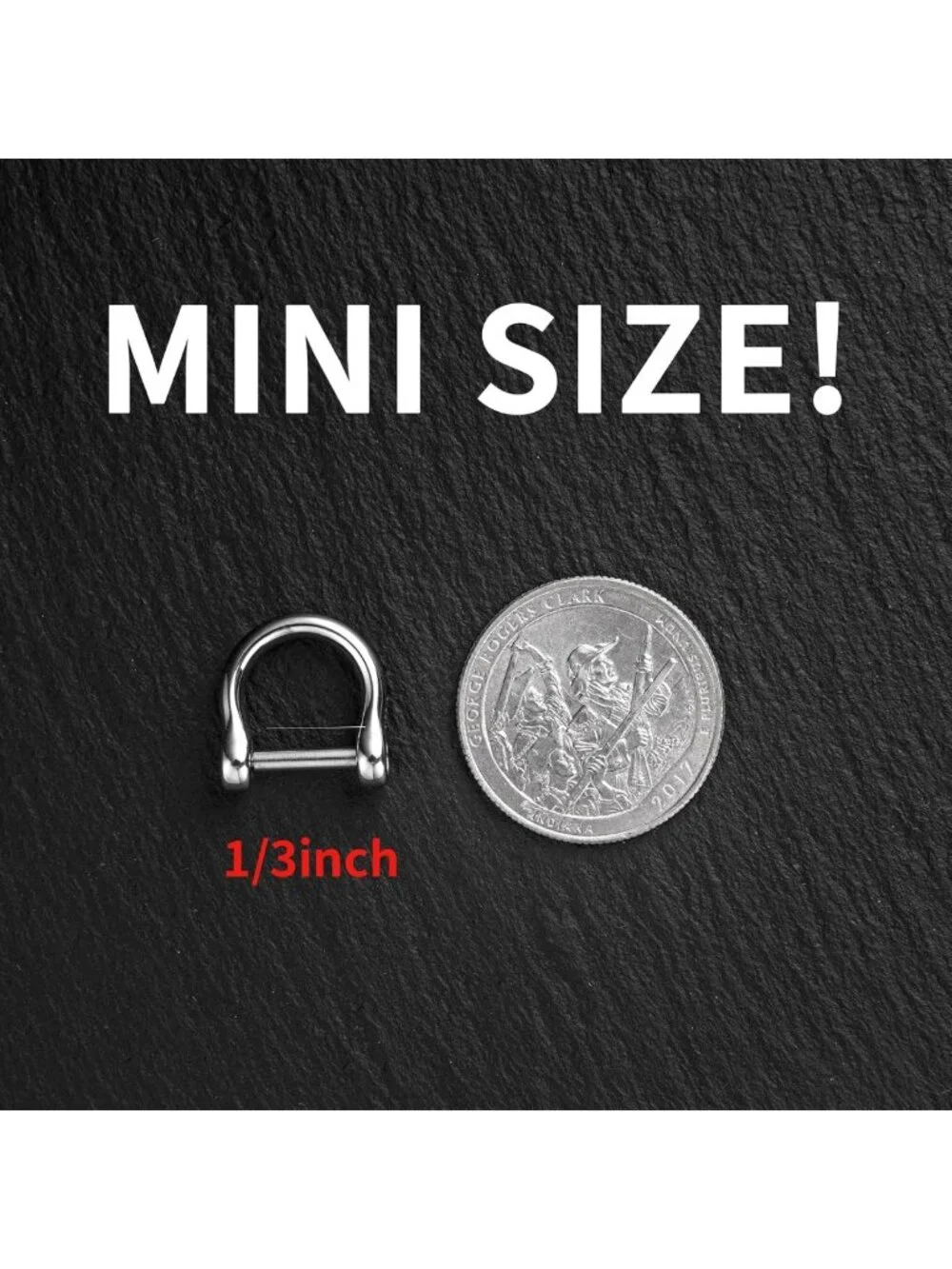 Small Titanium D Ring Keychain - Lightweight Car Key Fob Holder, Durable